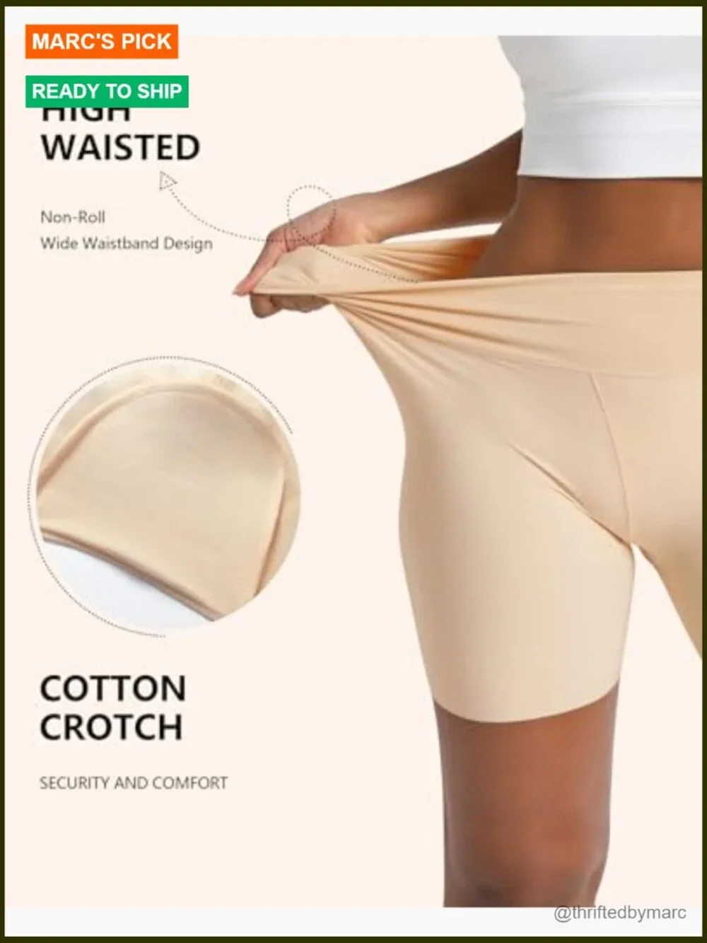 Cooling Slip Shorts for Under Dresses - Anti-Chafing Seamless Boyshort High